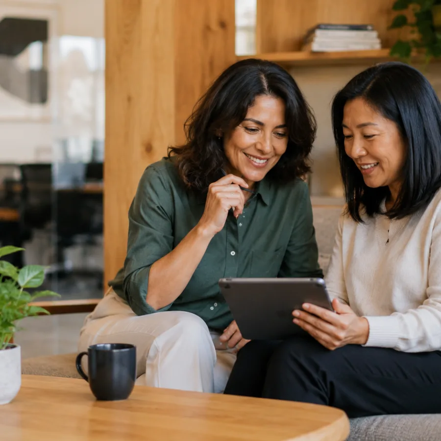 A Docupath partner success manager in a modern office