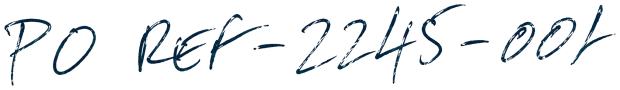 Handwritten note: PO REF-2245-001